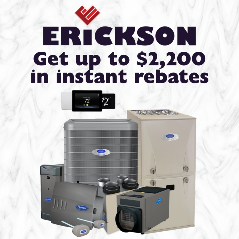 Carrier Cool Cash instant rebates and image of the complete system